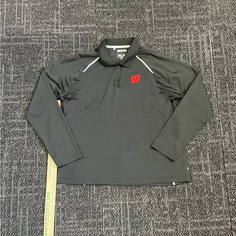 Adidas Wisconsin Badgers Womens Climalite Pullover Jacket Gray L
